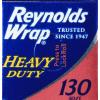 imageReynolds Wrap Heavy Duty Aluminum Foil Roll Thick Heavy Duty Foil for Added Strength and Durability Secure Easy Open and Close Tab 12 Inches Wide 130 Sq Ft130 Sq Ft