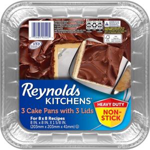 imageReynolds Disposable Aluminum Cake Pans w Lid and Carrier 13 x 9 inches 1 count3 Count Pack of 1