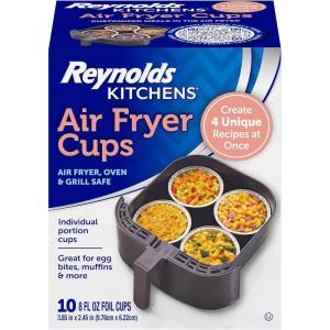 imageReynolds Kitchens Air Fryer Cups Easily Cook Individual Air Fryer Food and NonTraditional Foods Great for Meal Prepping and Picky Eaters OvenSafe and GrillSafe 10 Pack 8 fl oz