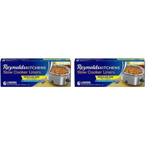 imageReynolds Kitchens Slow Cooker Liners Regular Fits 38 Quarts 6 Count6 Count Pack of 2