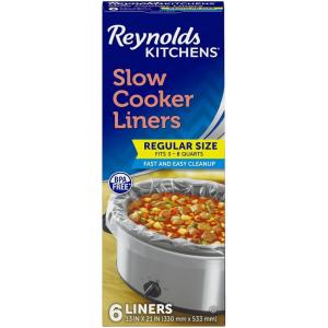 imageReynolds Kitchens Slow Cooker Liners Regular Fits 38 Quarts 6 Count8 Quarts