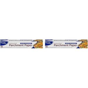 imageReynolds Kitchens Stay Flat Parchment Paper Roll Non Curling Baking Parchment Paper for Baking and Cooking Oven Safe up to 425 Degrees 36 Feet x 15 Inches 45 Total Sq FtUnbleached Roll  45 Sq Ft