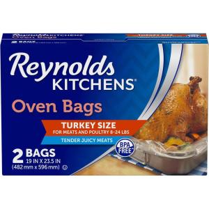 imageReynolds Kitchens Turkey Size Oven Bags Holds Up to 24 Pounds 2 CountTurkey Size 8 to 24 Pound