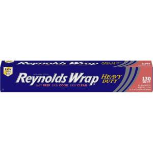 imageReynolds Wrap Heavy Duty Aluminum Foil Roll Thick Heavy Duty Foil for Added Strength and Durability Secure Easy Open and Close Tab 12 Inches Wide 130 Sq FtFoil 12 In  130 Sq Ft