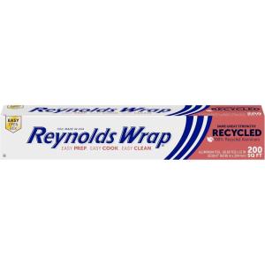 imageReynolds Wrap Recycled Aluminum Foil Recycled Foil Roll Made From 100 Recycled Materials With Secure Easy Open and Close Tab 200 Sq Ft200 Sq Ft
