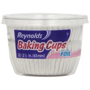 imageReynolds Kitchens Cupcake Liners Foil 32 Count25 Inch Pack of 32