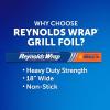 imageReynolds Wrap Non Stick Heavy Duty Foil for Grilling 18 Inch Heavy Duty Grill Foil Freezer Safe and Grill Safe Features Secure Easy Open and Close Tab Extra Wide 375 Total Sq Ft25 feet by 18 inches or 375 square feet